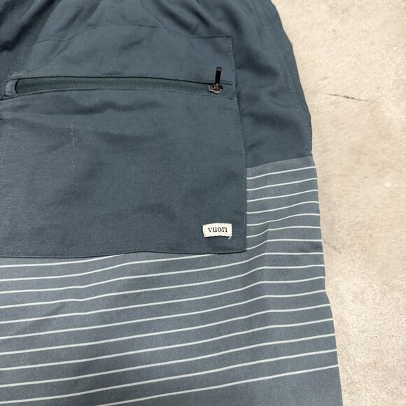 Vuori Shorts Mens Medium Blue Gray 6” Inseam Lined Running Training 4 Stretch - Picture 7 of 9